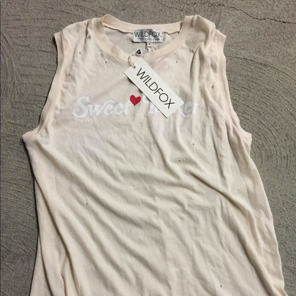 Wildfox "Sweet Talker" Sleeveless T-shirt